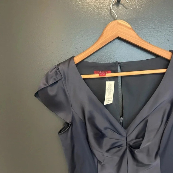 Monsoon London NWT dress  size 6 (10 UK) beautiful nylon blend and shimmery gray - Picture 6 of 13